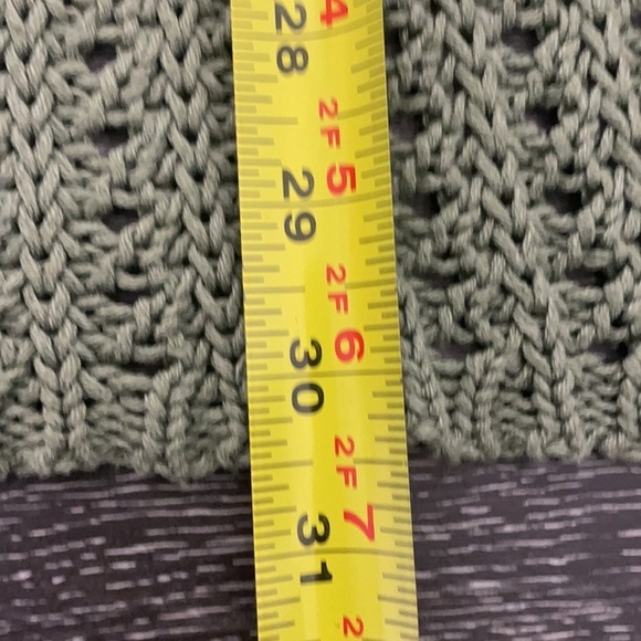 Vintage Crocheted Knitted Sage Green Sweater Vest by Sonoma Life + Style - Picture 15 of 16